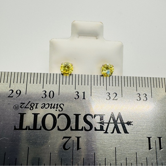 3 Pairs of Sterling Silver CZ Stud Earrings Bundle - Picture 2 of 5